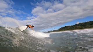 Surfing Playa Dominical Costa Rica December 6 2022 [upl. by Arrak]