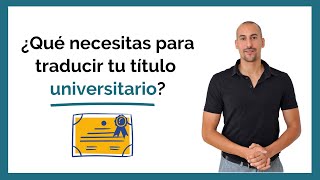 🥇 Traducción jurada de tu título universitario traductores jurados oficiales ✔ [upl. by Rogerson58]