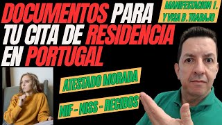 ¡CUALES son los DOCUMENTOS para tu RESIDENCIA en PORTUGAL [upl. by Nylirej]