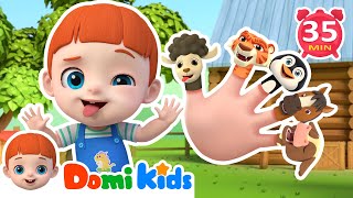 Farm Animals Finger Family  Domi Kids Nursery Rhymes amp Kids Songs  Educational Songs [upl. by Helm]