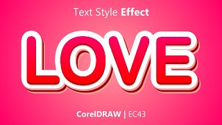 Intip Cara Mudah Bikin Text Vector Style Effect di Coreldraw [upl. by Yarvis]