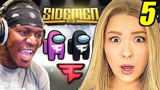 Sidemen AMONG US vs Faze Clan Reaction [upl. by Kreiner]