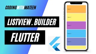 ListView Builder Widget  ListViewbuilder  Flutter ListView Builder [upl. by Khalin197]