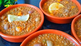 2 Recettes de lentilles faciles et rapides  Cuisine Marocaine [upl. by Gilliette427]