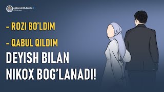 Abdurashid domla  Islomda Nikox Rozi boldim Qabul qildim kalimasi manolari haqida [upl. by Cheri974]