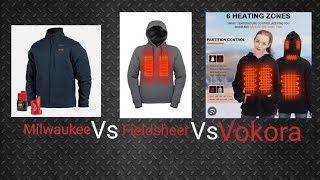 Best Electric Heated Hoodie Showdown for 2024  Milwaukee vs Fieldsheer vs Vokora [upl. by Ecitsuj]