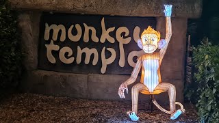 Monkey Temple Longleat Safari Park Christmas 2022 chinese lantern monkeu jungle walkthrough [upl. by Ahcsat]