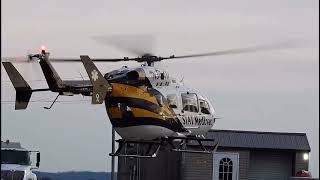 Medical Helicopter Start Up and Departure [upl. by Inal]