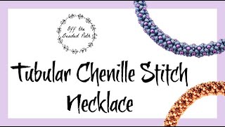 Tubular Chennile Stitch Necklace  Jewelry Making [upl. by Juxon]