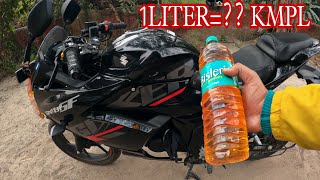 GIXXER SF155 BS6 MODEL 2021 MILEAGE TESTAVERAGE  by yash saini vlog bikemileage [upl. by Katuscha]