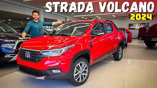 FIAT STRADA VOLCANO 2024 MANUAL vermelho Montecarlo [upl. by Mllly]