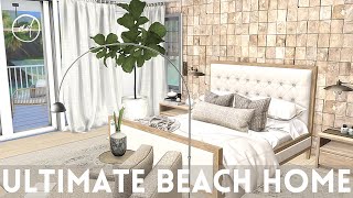 THE ULTIMATE FAMILY BEACH HOME  Sims 4  CC SPEED BUILD [upl. by Annhej910]