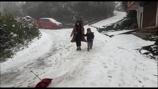 MORE VISUALS OF SNOWFALL IN DARJEELING [upl. by Frants]