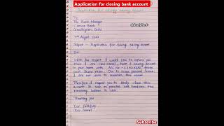 Application for closing bank account l letter for closing bank account [upl. by Ias]