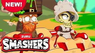 NEW SMASHERS Pilgrims Vs Dinosaurs  Season 5 Episode 16  Kids Cartoons  Zuru  Smashers World [upl. by Olette770]