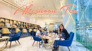 Gevora Hotel Afternoon Tea  Dubai Walking Tour  4K 60fps [upl. by Odnomar]