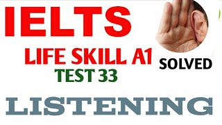 A1 Life Skills  A1 Listening with Question amp Answers  A1 listening  test 33 [upl. by Alec]