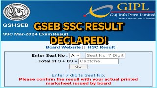 wwwgseborg 10th result kaise dekhe   GSEB SSC Result 2024 Declared [upl. by Ronda]