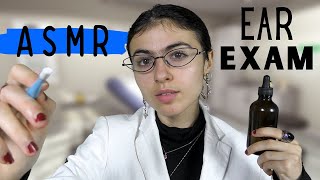 ASMR  intense ear cleaning amp ear exam 3dio mic [upl. by Alahc]