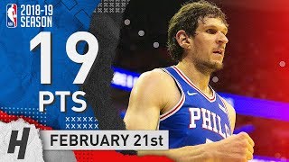 Boban Marjanovic Full Highlights 76ers vs Heat 20190221  19 Points 12 Reb [upl. by Corey]