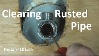 How To Clear Rusted Pipe To Restore Water Flow Using CLR [upl. by Hobard487]