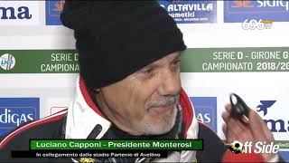 Avellino  Monterosi 21 il commento di Capponi [upl. by Gnad]