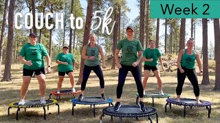 Rebounder Couch To 5K  Workout Video Two 120bpm  10 Minute Trampoline Workout Beginner [upl. by Ruhtracm]