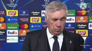 Reaccion de Carlo Ancelotti Real Madrid 13 Milan Goles [upl. by Joliet]