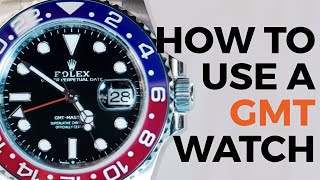 How to use a GMT Watch Function  Rolex GMTMaster II  Crown amp Caliber [upl. by Assej915]