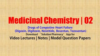 Medicinal Chemistry II 46 Drugs of Congestive Heart Failure Digoxin Digitoxin Nesiritide [upl. by Kyl93]