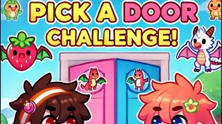 PLAYING PICK A DOOR CHALLENGE WITH SOME FANS ROBLOX ADOPT ME [upl. by Melborn818]