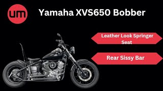 Yamaha XVS650 Bobber  Leather Look Springer Seat  Walk Around [upl. by Porush]