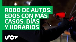 Actualizan información ¿en qué estados qué días y a qué hora roban más autos [upl. by Lerim]