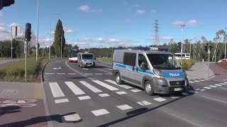 Gdańsk  skuteczna akcja policji  kibice Arki Gdynia w policyjnym konwoju [upl. by Etnoid856]