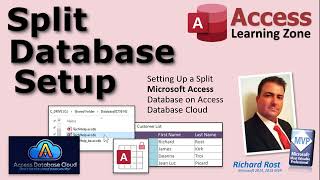 How to Set Up a Split Shared Microsoft Access Database using Access Database Cloud FEBE [upl. by Drehcir]