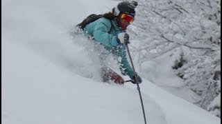 First lines of 2018  skiing some powder [upl. by Sirromal647]