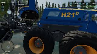 farming simulator 22 cuting trees down [upl. by Idnahk103]