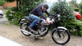 Kickstart my BSA Goldstar 500cc Clubman trim cafe racer 862 YUE BARRP BARRP [upl. by Sedaiuqlem]