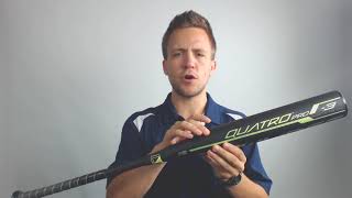 Review Rawlings Quatro Pro BBCOR Baseball Bat BB9Q3 [upl. by Cumings]