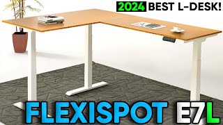 The Best LShaped Standing Desk In 2024  Flexispot E7L [upl. by Poucher]