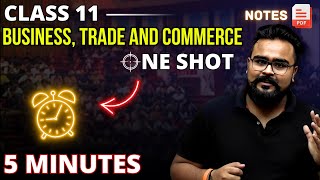 BUSINESS TRADE AND COMMERCE class 11 ONE SHOT  Chapter 1 Business Studies  Gaurav Jain [upl. by Lunette899]