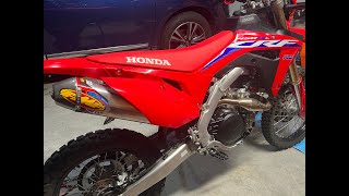 2022 CRF450RL Stock vs FMF Exhaust [upl. by Vale]