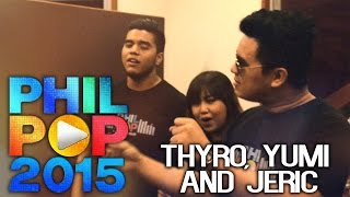 Thyro Alfaro Yumi Lacsamana and Jeric Medina — Triangulo Official Lyric Video  Philpop 2015 [upl. by Obellia]