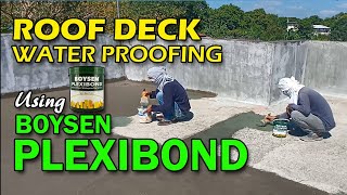 ROOF DECK WATER PROOFING Water Leak Problem Using BOYSEN PLEXIBOND [upl. by Oona386]