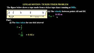 TICKER TIMER  Linear motion ticker tape timer velocity and acceleration [upl. by Marion]