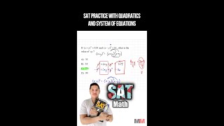 SAT Math Practice Systems with Quadratics shorts [upl. by Ttirrej]