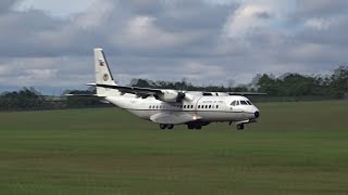 Philippine Air Force Airbus C295 177 Landing 05  Davao Airport [upl. by Adai667]