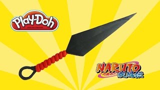 play doh Naruto Kunai  how to make with playdoh [upl. by Clementi]