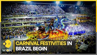 Hundreds throng Rio De Janeiro carnival festivities in Brazil begin  Latest World News  WION [upl. by Ilocin]