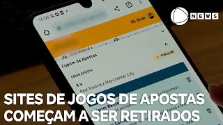 Sites de jogos de apostas começam a ser retirados do ar nesta sextafeira [upl. by Haianeb]